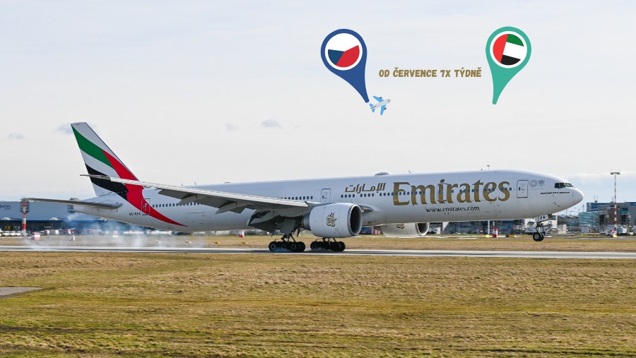 Od července s Emirates z Prahy do Dubaje každý den