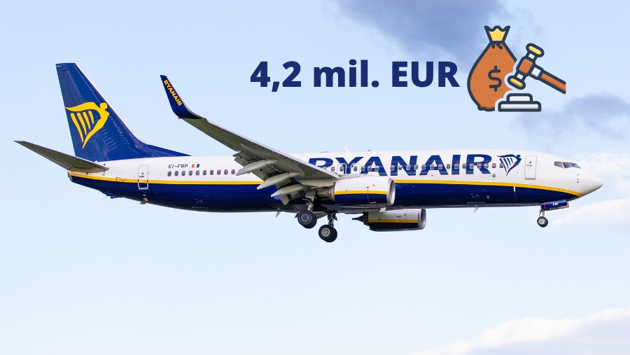 Ryanair dostal 4,2 milionu EUR pokutu za nevrácení peněz
