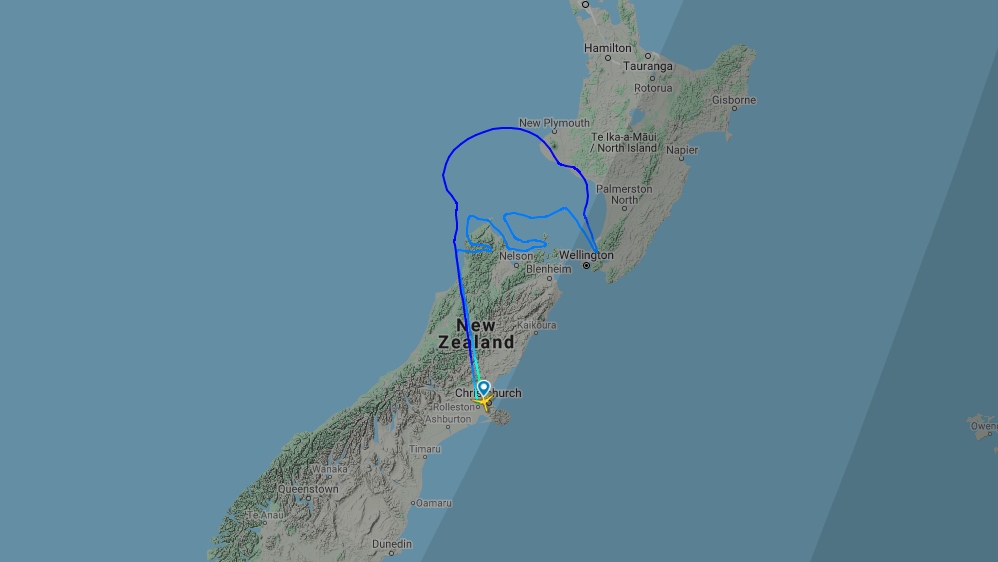 Letadlo Air New Zealand namalovalo na nebi ptáka kivi