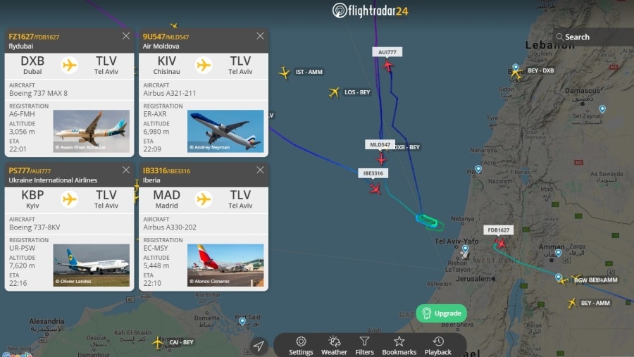 Letecké společnosti začínají dočasně rušit spojení do Tel Avivu