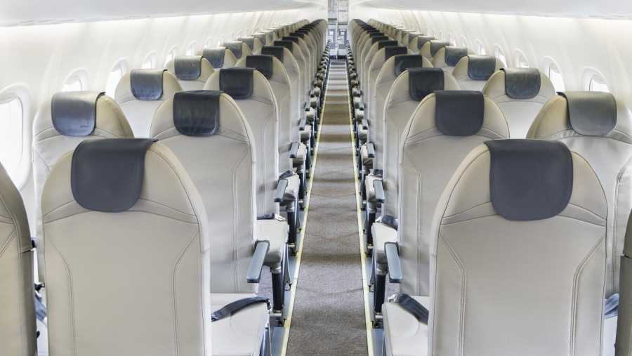 Aerolinka Porter Airlines instalovala nejlehčí sedadla na světě do všech letadel