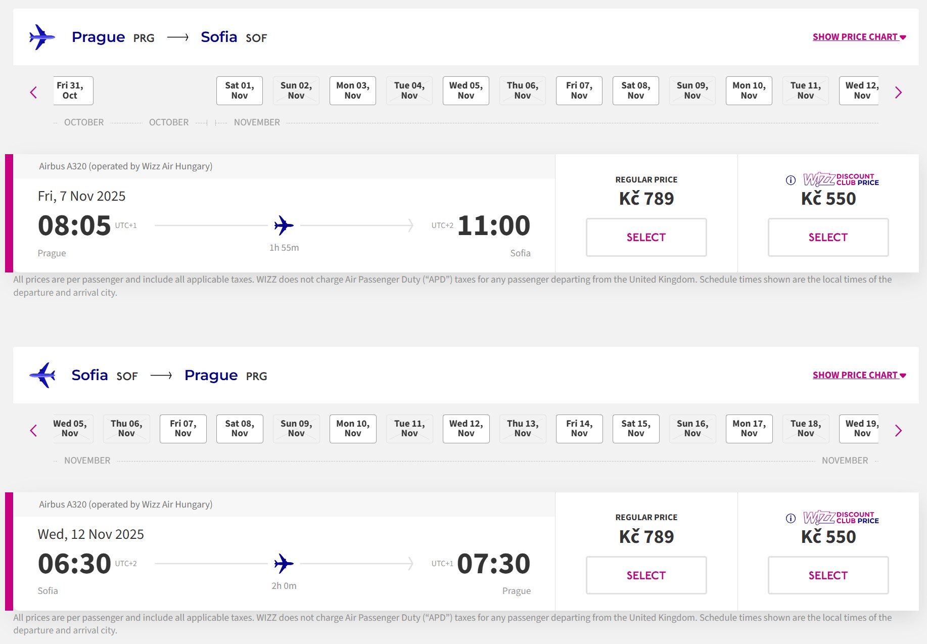 WizzAir Praha Sofie